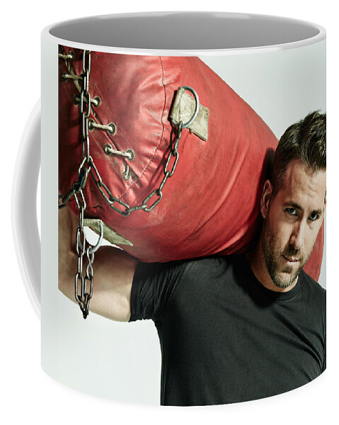Ryan Reynolds Coffee Mug featuring the digital art Ryan Reynolds by Super Lovely
