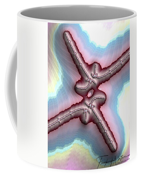 Abstract Coffee Mug featuring the photograph Sacred Cross by Keith Lyman