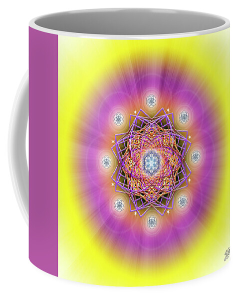 Endre Coffee Mug featuring the digital art Sacred Geometry 643 by Endre Balogh