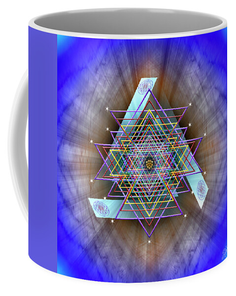Endre Coffee Mug featuring the digital art Sacred Geometry 717 by Endre Balogh