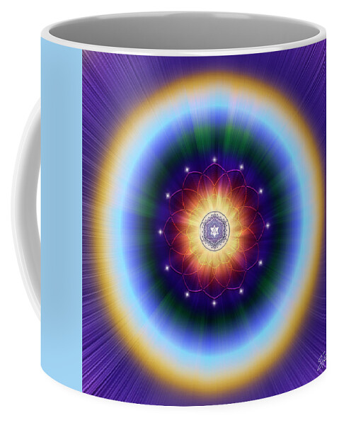 Endre Coffee Mug featuring the digital art Sacred Geometry 724 by Endre Balogh