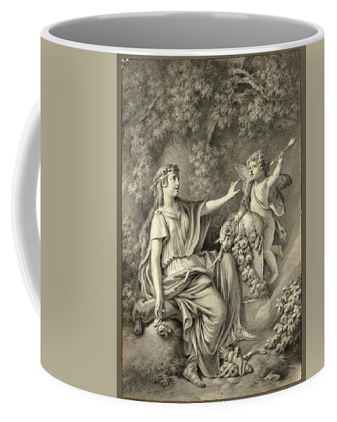Jean-baptiste Huet Coffee Mug featuring the drawing Sacrifice to Love by Jean-Baptiste Huet