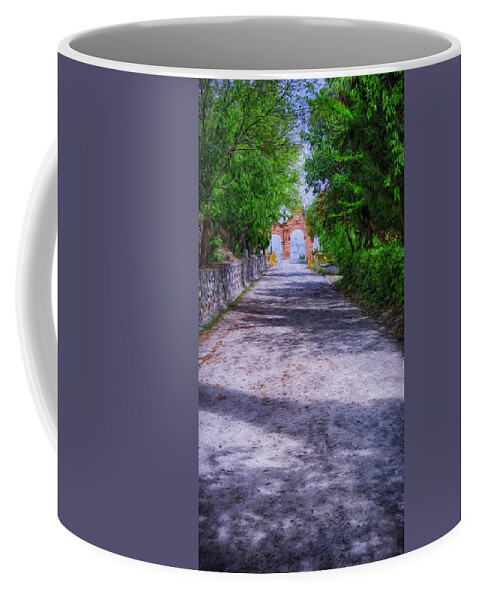  Joan Carroll Coffee Mug featuring the photograph Sacromonte Abbey Entrance by Joan Carroll