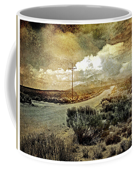 Sagebrush Coffee Mug featuring the photograph Sagebrush Road by Peggy Dietz