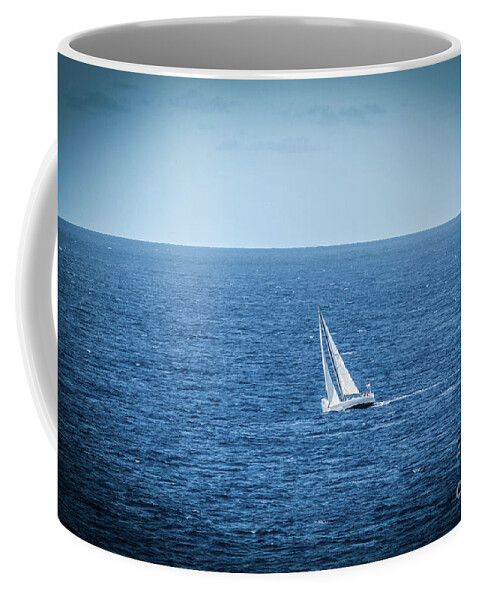 Boat Coffee Mug featuring the photograph Sailboat in the Caribean by Thomas Marchessault