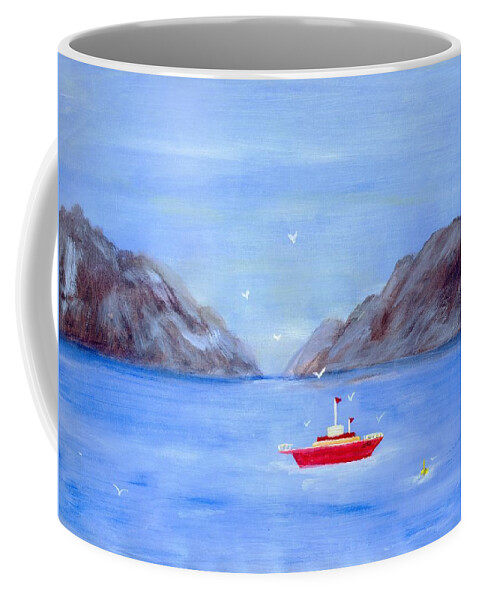 Sailing Coffee Mug featuring the painting Sailing Away by Susan Turner Soulis