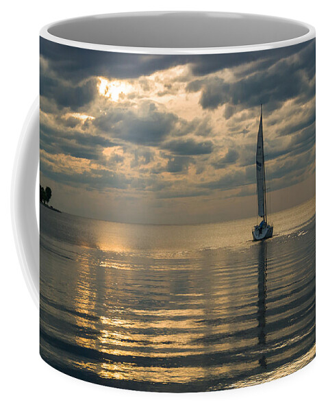 Sunsets Coffee Mug featuring the photograph Calm Sailing by Charles McCleanon