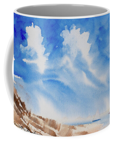 Afternoon Coffee Mug featuring the painting Fine Coastal Cruising by Dorothy Darden