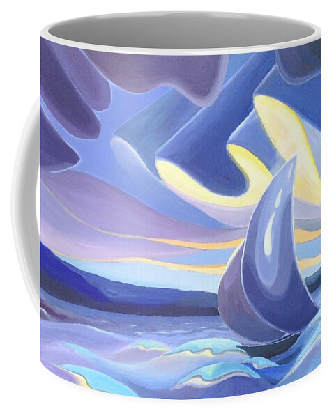 Group Of Seven Coffee Mug featuring the painting Sails by Barbel Smith