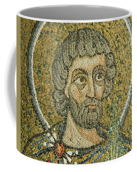 Mosaic Coffee Mug featuring the relief Saint Barbaziano by Italian School