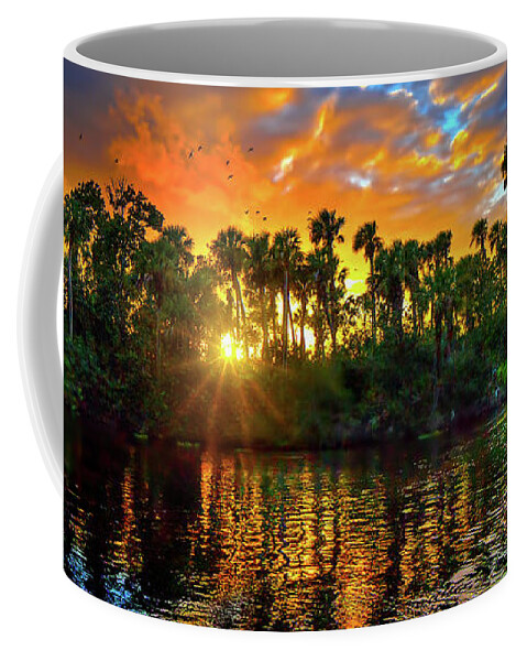Saint Lucie River Coffee Mug featuring the photograph Saint Lucie River Sunset by Mark Andrew Thomas
