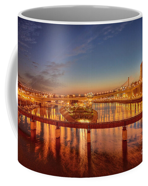 Architecture Coffee Mug featuring the photograph Saint Paul Skyline At Night by Wayne Moran