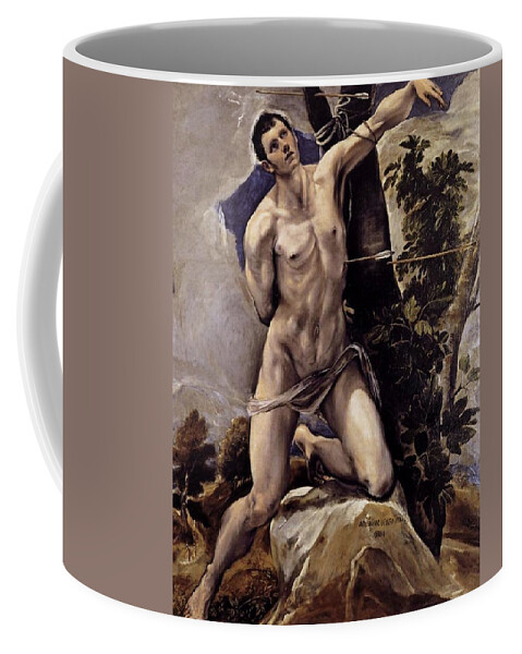 Saint Coffee Mug featuring the painting Saint Sebastian by El Greco