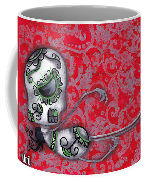 Day Of The Dead Coffee Mug featuring the painting Salazar by Abril Andrade