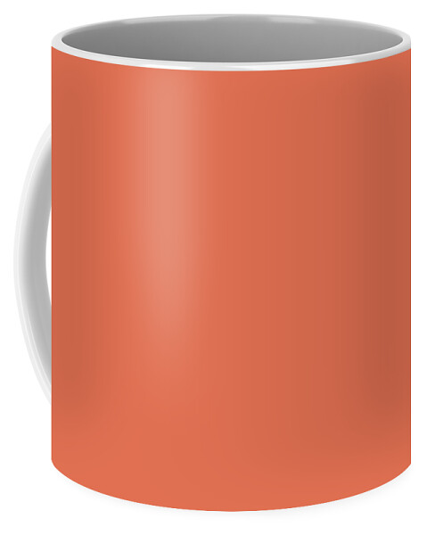Solid Colors Coffee Mug featuring the digital art Salmon Color Accent Decor by Garaga Designs