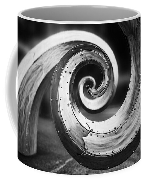 Junk Coffee Mug featuring the photograph Salmon Waves Black and White by Pelo Blanco Photo