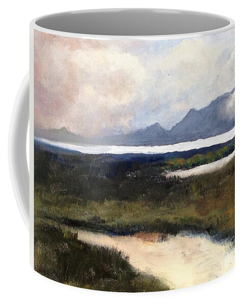 California Coffee Mug featuring the painting Salton Sea by Randy Sprout