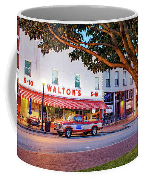 America Coffee Mug featuring the photograph Historic Wheels Of Commerce - A Bentonville Arkansas Legacy by Gregory Ballos