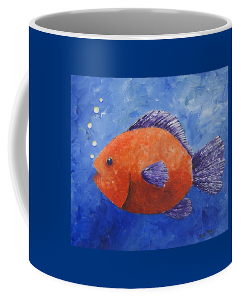 Fish Coffee Mug featuring the painting Sammy by Suzanne Theis