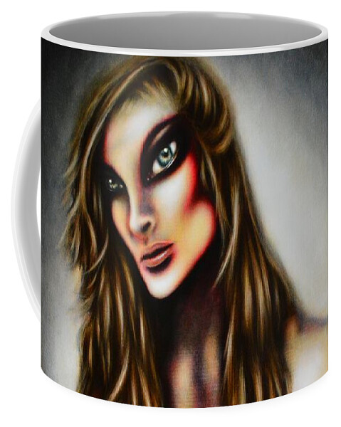 Blue Coffee Mug featuring the painting Samson and the Philistines by Tiago Azevedo