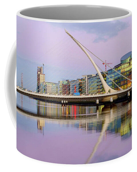 Dublin Coffee Mug featuring the photograph Samuel Beckett Bridge at Dusk by Jose Maciel