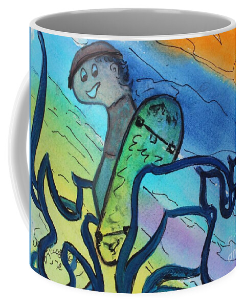 Samuele Shemuel Schmuel His Name God Coffee Mug featuring the painting SAMUEL nm5-131 by Hebrewletters SL