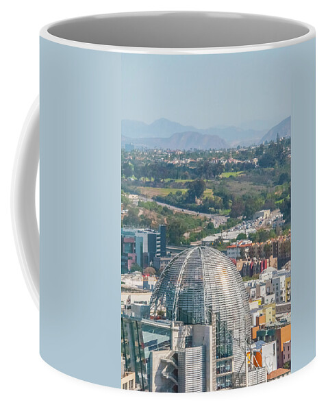 San Diego Coffee Mug featuring the photograph San Diego Central Library by Pamela Williams