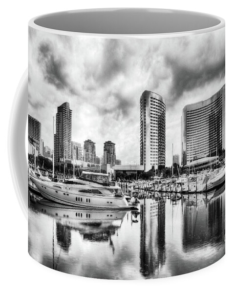 San Diego Dreams Coffee Mug featuring the photograph San Diego Dreams BW by Mel Steinhauer