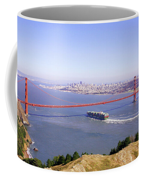  Golden Gate Coffee Mug featuring the photograph San Francisco - City by the Bay by Art Block Collections