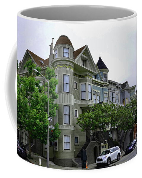 San Francisco Coffee Mug featuring the photograph San Francisco Houses by Debby Pueschel
