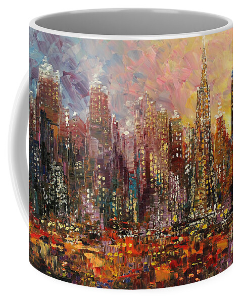 San Coffee Mug featuring the painting San Francisco by Tatiana Iliina