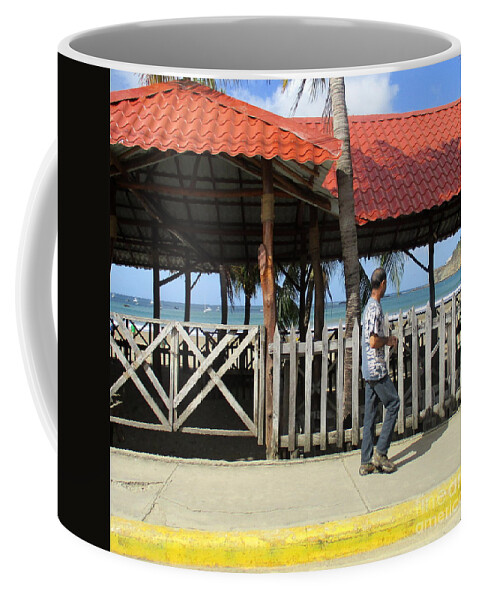 Nicaragua Coffee Mug featuring the photograph San Juan Del Sur Fence by Randall Weidner