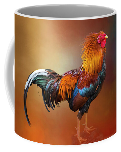 Rooster Coffee Mug featuring the photograph San Juan Rooster by Denise Saldana