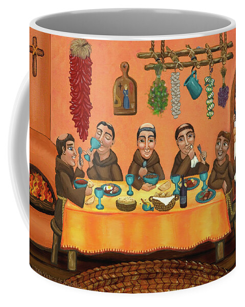 San Pascual Coffee Mug featuring the painting San Pascuals Table 2 by Victoria De Almeida