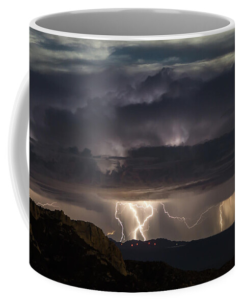 Storms Coffee Mug featuring the photograph San Pedro Light Show by Ryan Seek