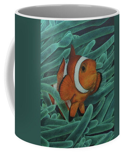 Clown Fish Coffee Mug featuring the painting Sanctuary by Jennifer Watson
