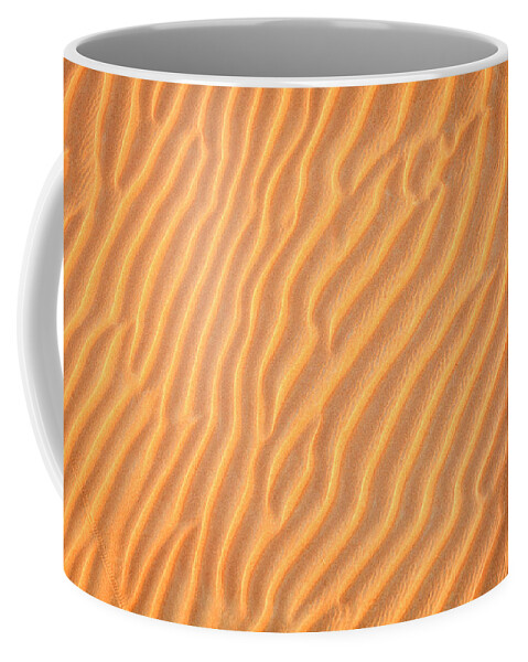 Dubai Coffee Mug featuring the photograph Sand pattern by Alexey Stiop