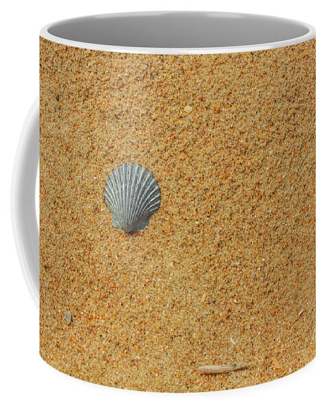 Sand Shells And Sea Coffee Mug featuring the digital art Sand Shells and Sea by Randy Steele