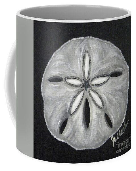 Sanddollar Coffee Mug featuring the painting Sandollar by JoAnn Wheeler