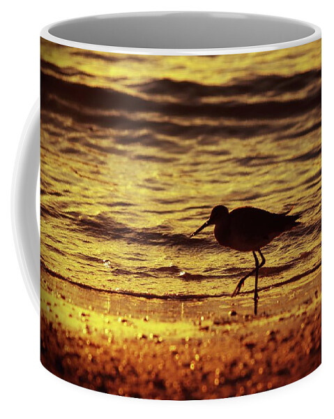 Bird Coffee Mug featuring the photograph Sandpiper Shore by Stoney Lawrentz
