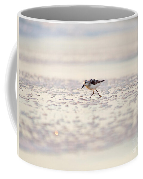 Sandpiper Coffee Mug featuring the photograph Sandpiper Wave by Rachel Morrison