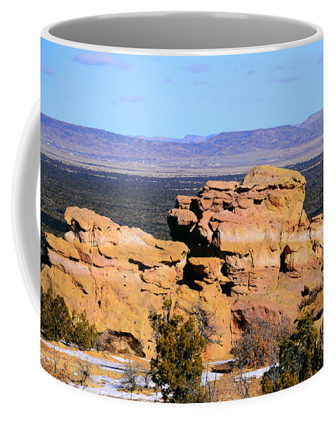 Southwest Landscape Coffee Mug featuring the photograph Sandstone bluff by Robert WK Clark