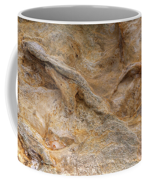 Starved Coffee Mug featuring the photograph Sandstone Formation Number 4 At Starved Rock State by Steve Gadomski