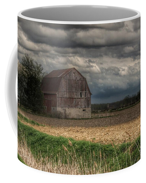 Barn Coffee Mug featuring the photograph 0043 - Sandusky Grey I by Sheryl L Sutter