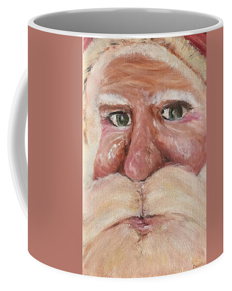 Portrait Coffee Mug featuring the painting Santa Claus by Chuck Gebhardt