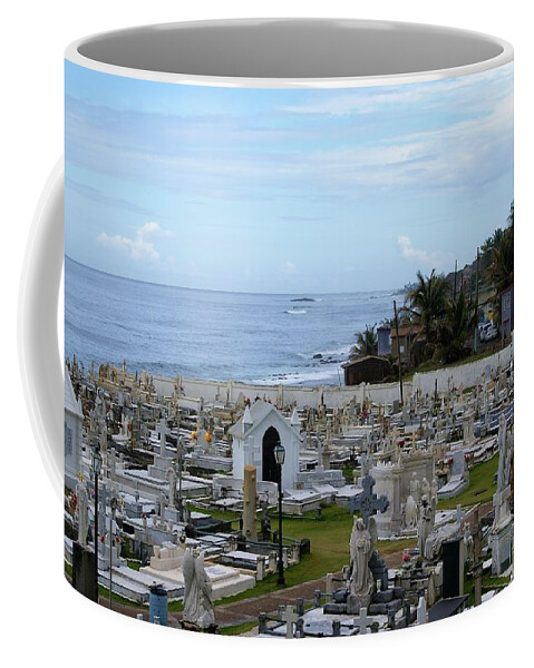 San Juan Coffee Mug featuring the photograph Santa Maria Magdalena De Pazzis Cemetery, Old San Juan by Lois Lepisto