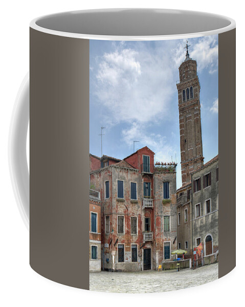 Italy Coffee Mug featuring the photograph Santo Stefano Venice Leaning Tower by Alan Toepfer