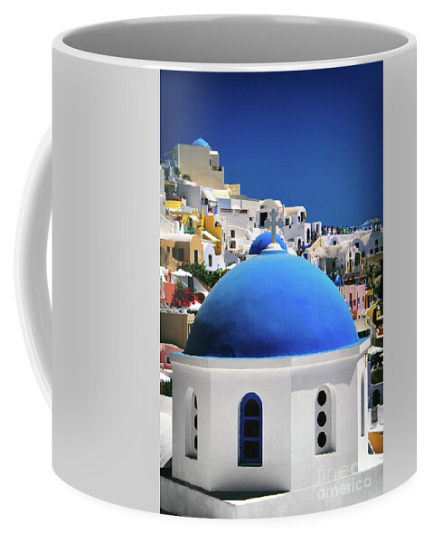 Santorini Coffee Mug featuring the photograph Santorini Landscape by Mariola Bitner