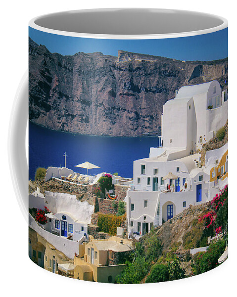 Santorini Vision Coffee Mug featuring the photograph Santorini Vision by Mariola Bitner