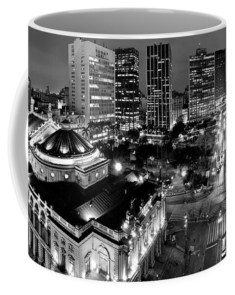 Sao Paulo Coffee Mug featuring the photograph Sao Paulo Downtown - Viaduto do Cha and around by Carlos Alkmin